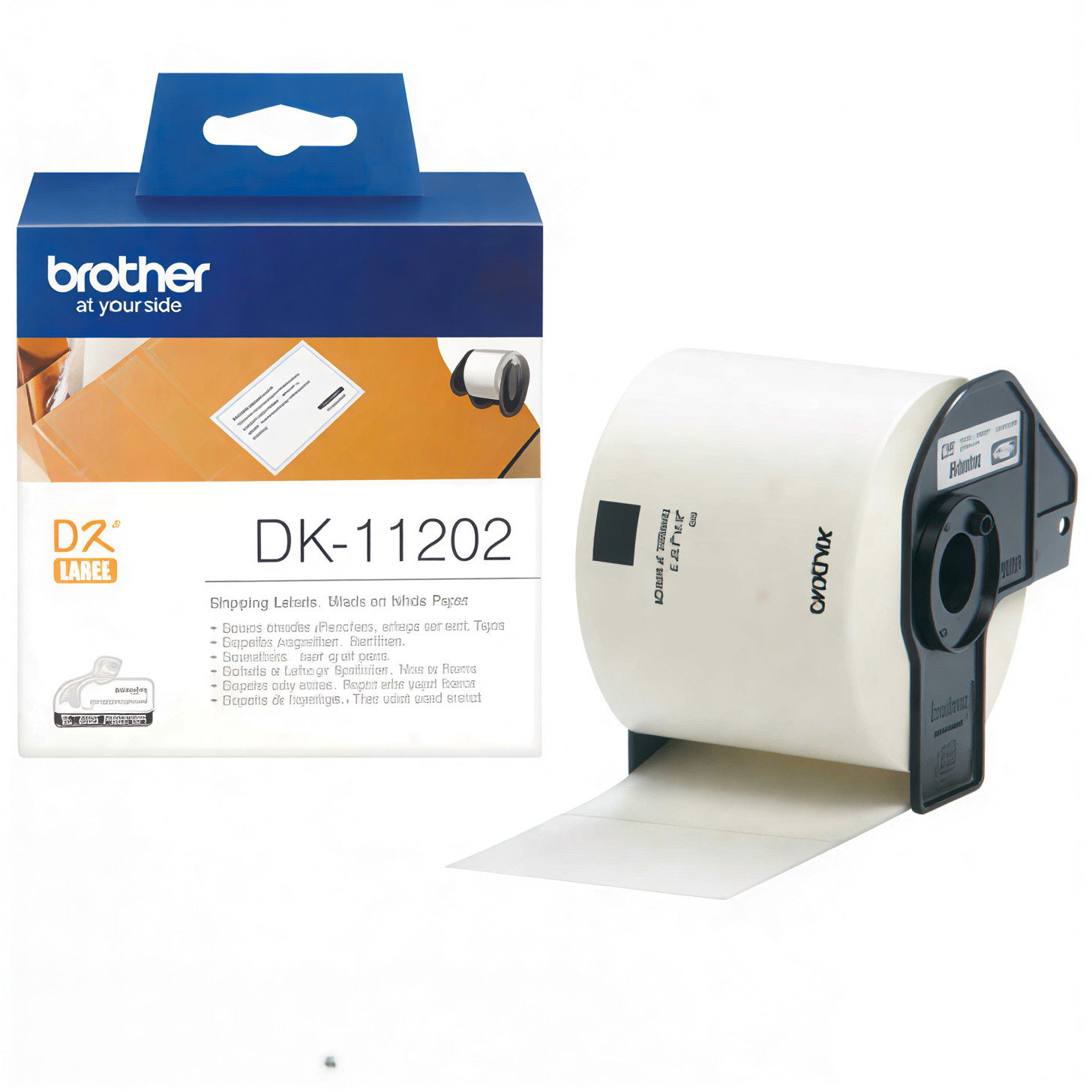Printer Labels Brother DK11202 White Black/White