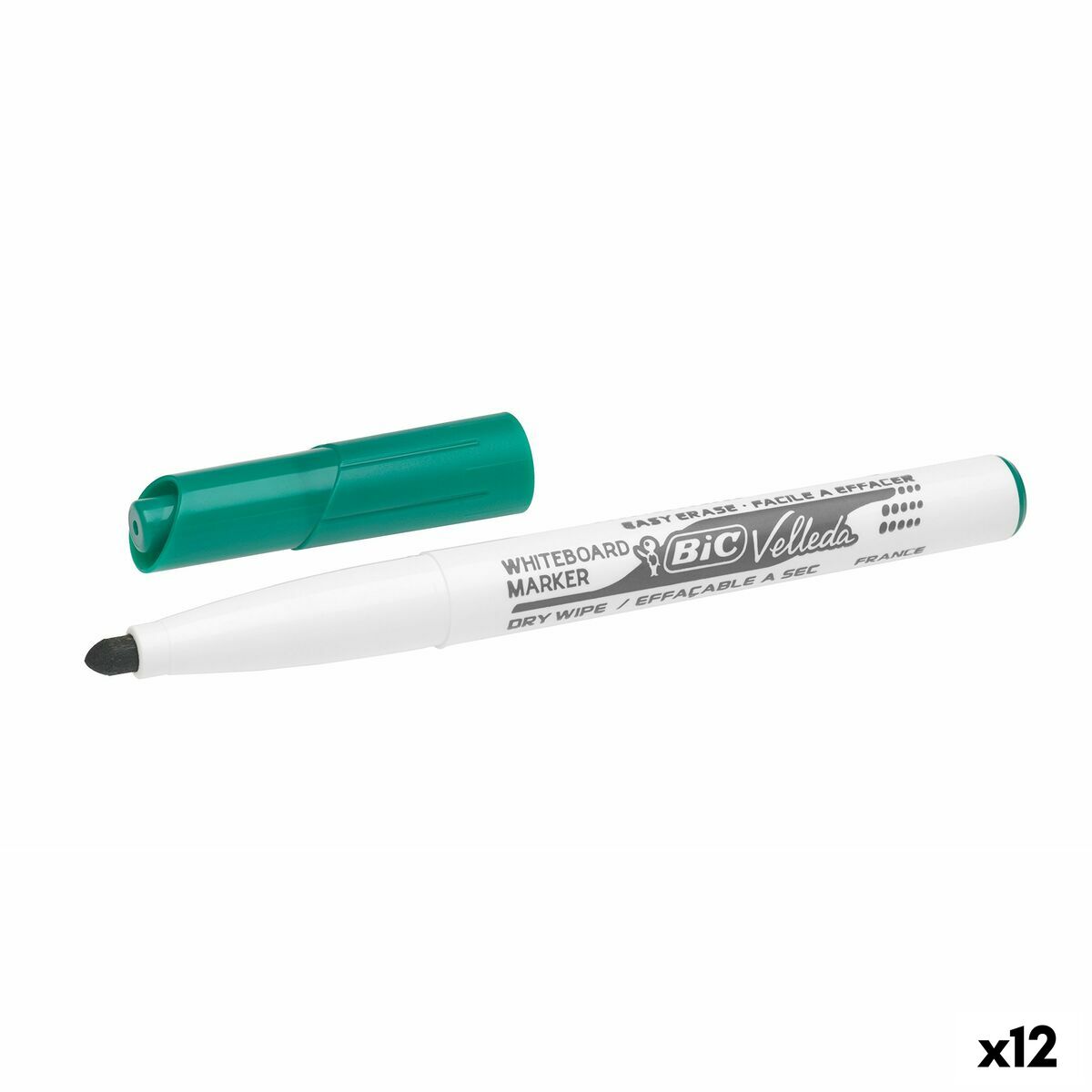 Felt-tip pens Bic Pocket 1741 Whiteboard Circular Green (12 Units)