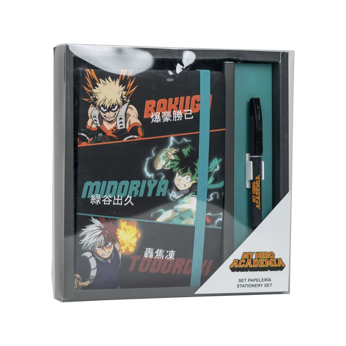 Stationery Set My Hero Academia 2 Pieces Black Orange